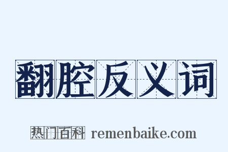 翻腔反义词是什么意思的图片